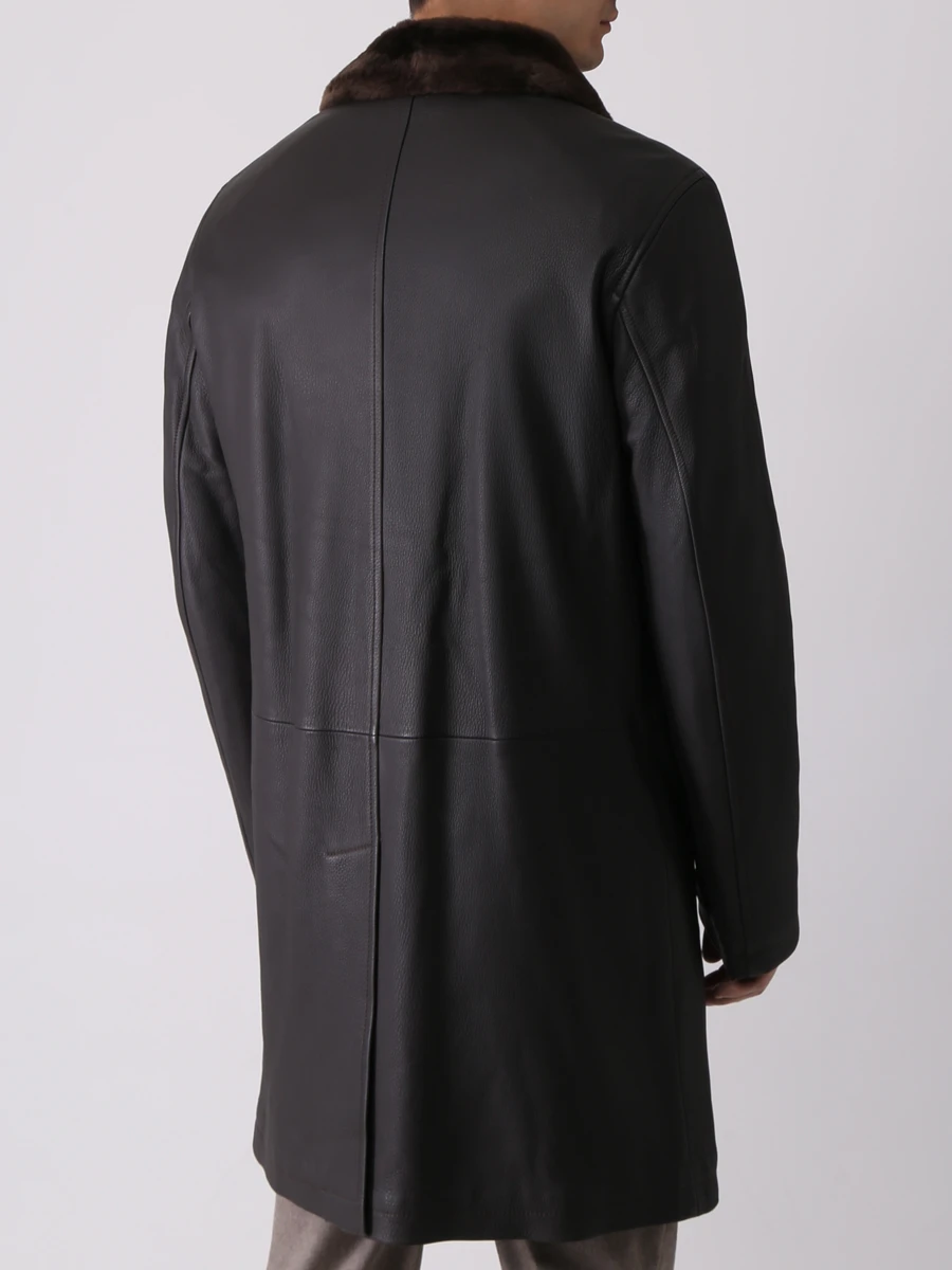 Дубленка однотонная