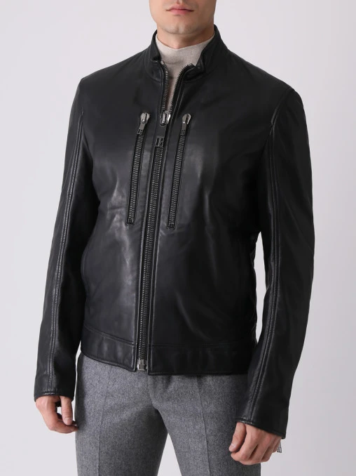 Куртка кожаная DIRK BIKKEMBERGS