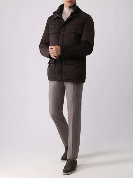 Пуховик однотонный MONCLER