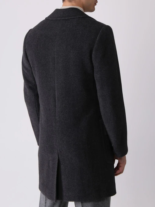 Пальто двубортное шерстяное CANALI