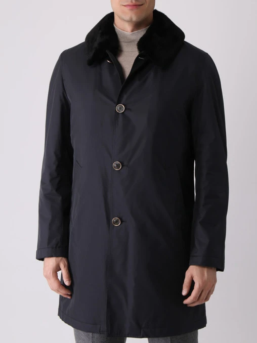 Пальто с меховой отделкой CORNELIANI