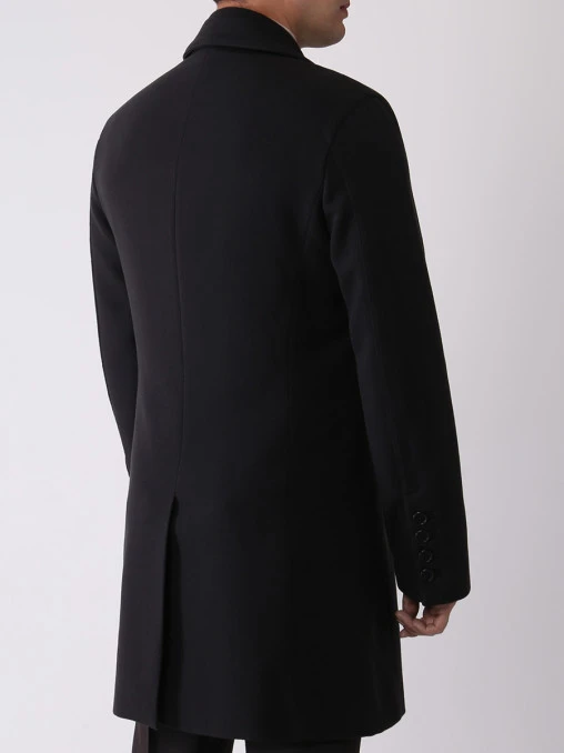 Пальто двубортное шерстяное DIRK BIKKEMBERGS