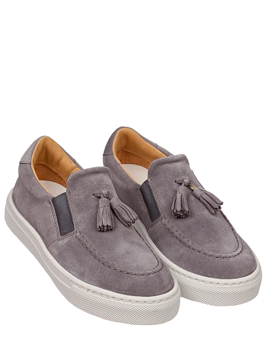 Слипоны замшевые