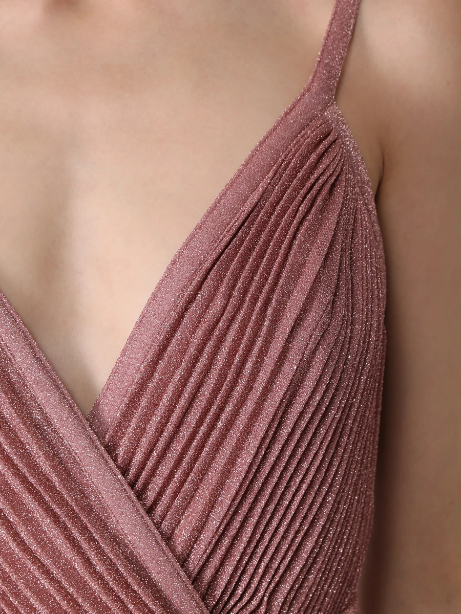 Платье плиссированное с люрексом