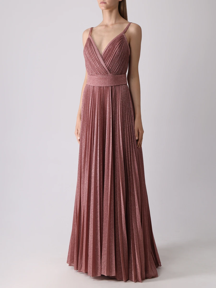 Платье плиссированное с люрексом
