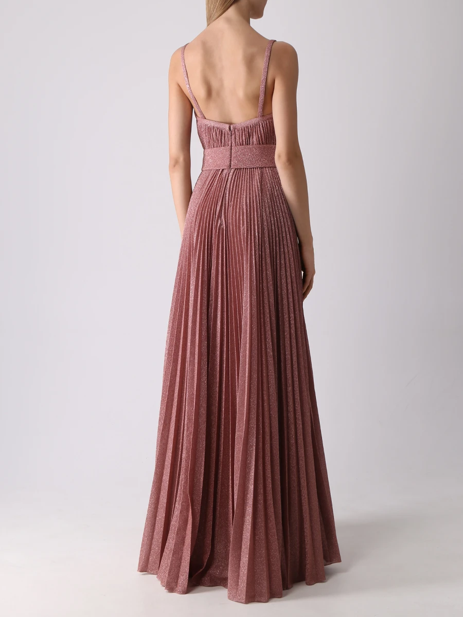 Платье плиссированное с люрексом