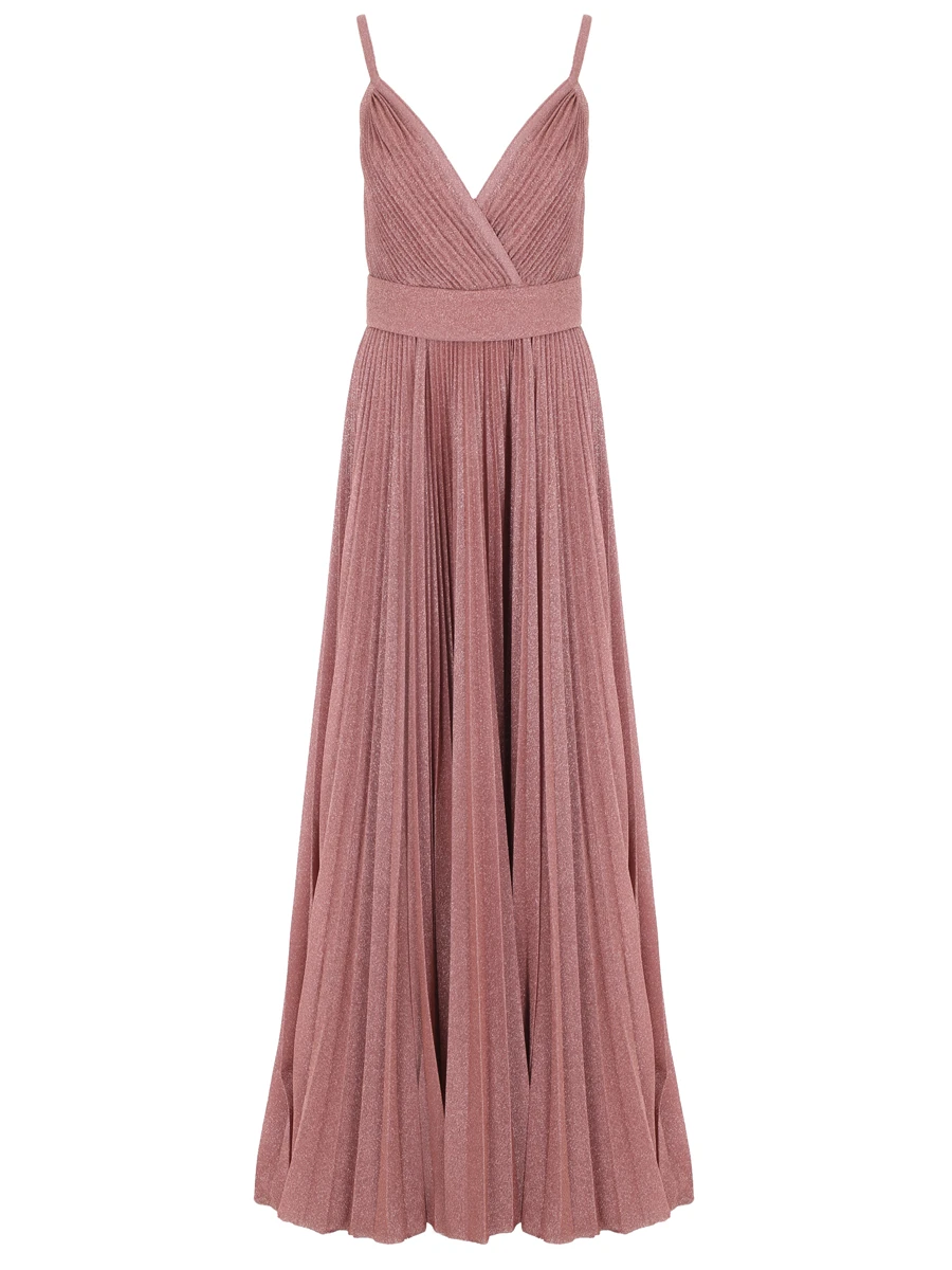 Платье плиссированное с люрексом