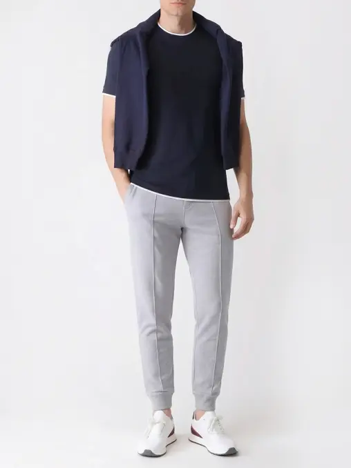 Футболка из шелка и хлопка BRUNELLO CUCINELLI