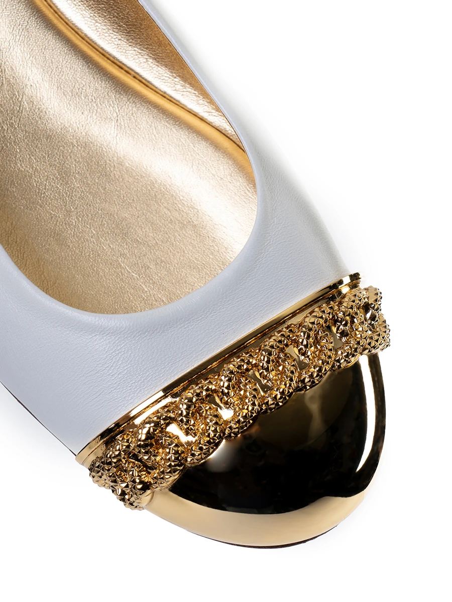 Балетки кожаные