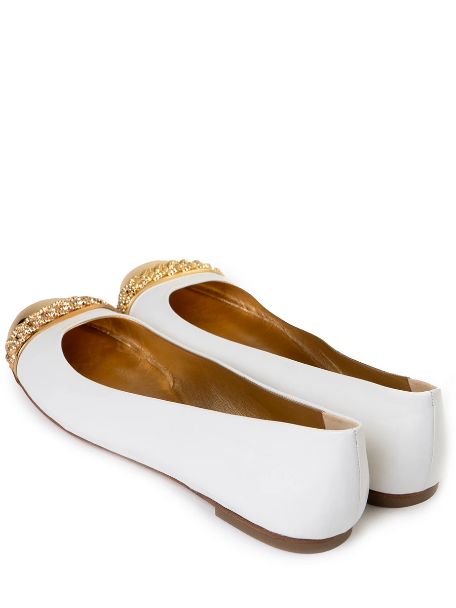 Балетки кожаные