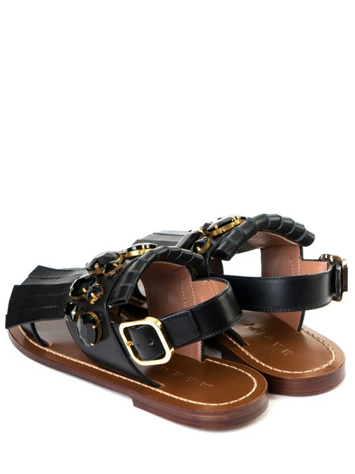 Сандалии кожаные MARNI