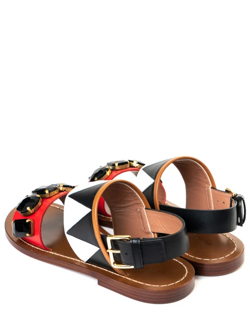 Сандалии кожаные MARNI