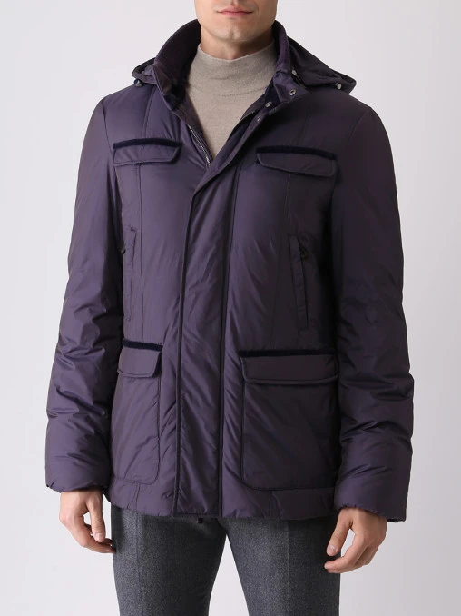 Пуховик однотонный ETRO