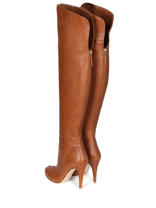 Сапоги-ботфорты кожаные VALENTINO