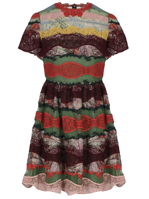 Платье комбинированное VALENTINO