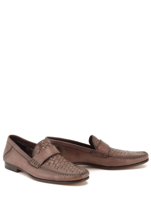 Лоферы кожаные SANTONI