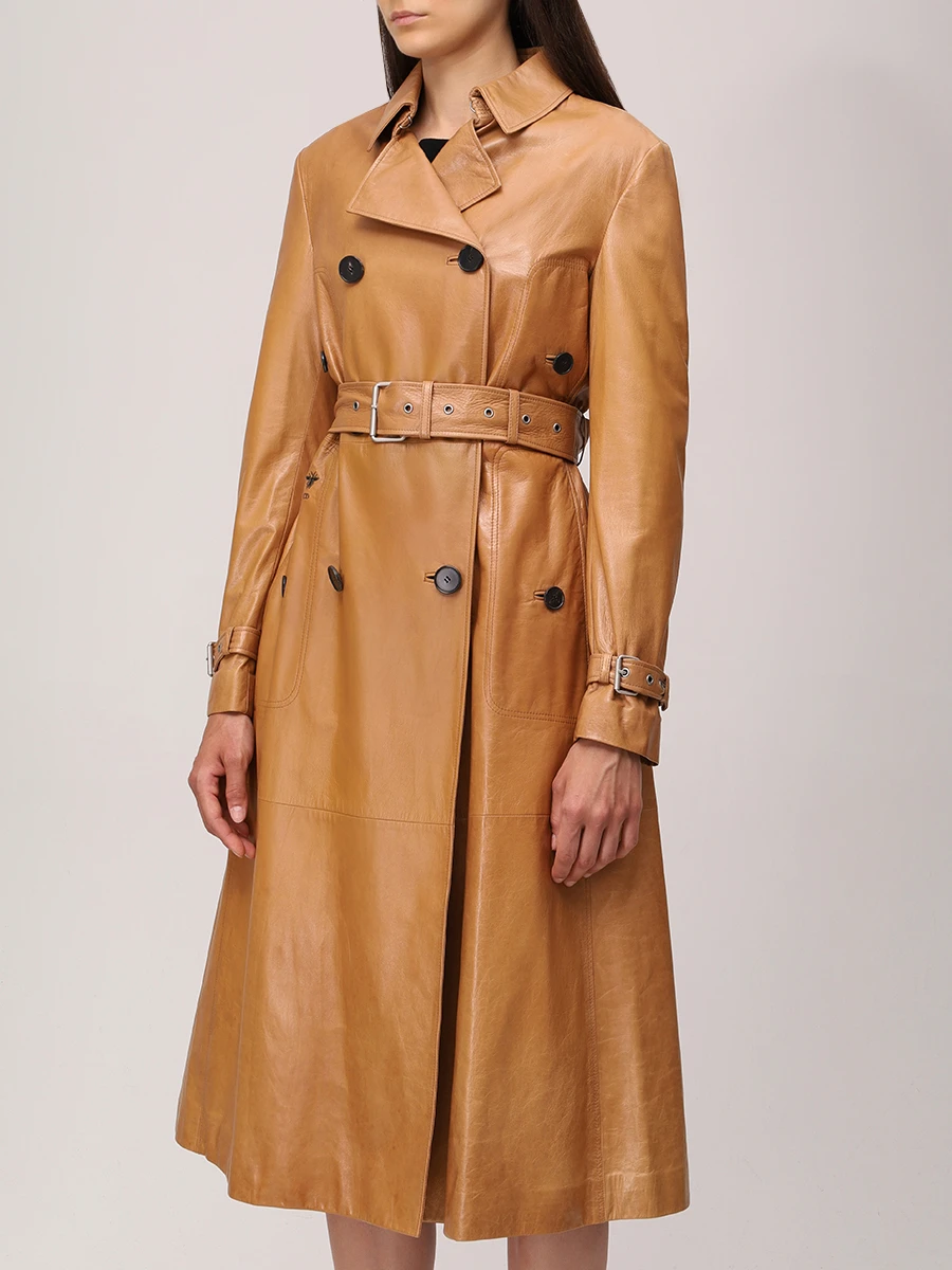 Плащ кожаный