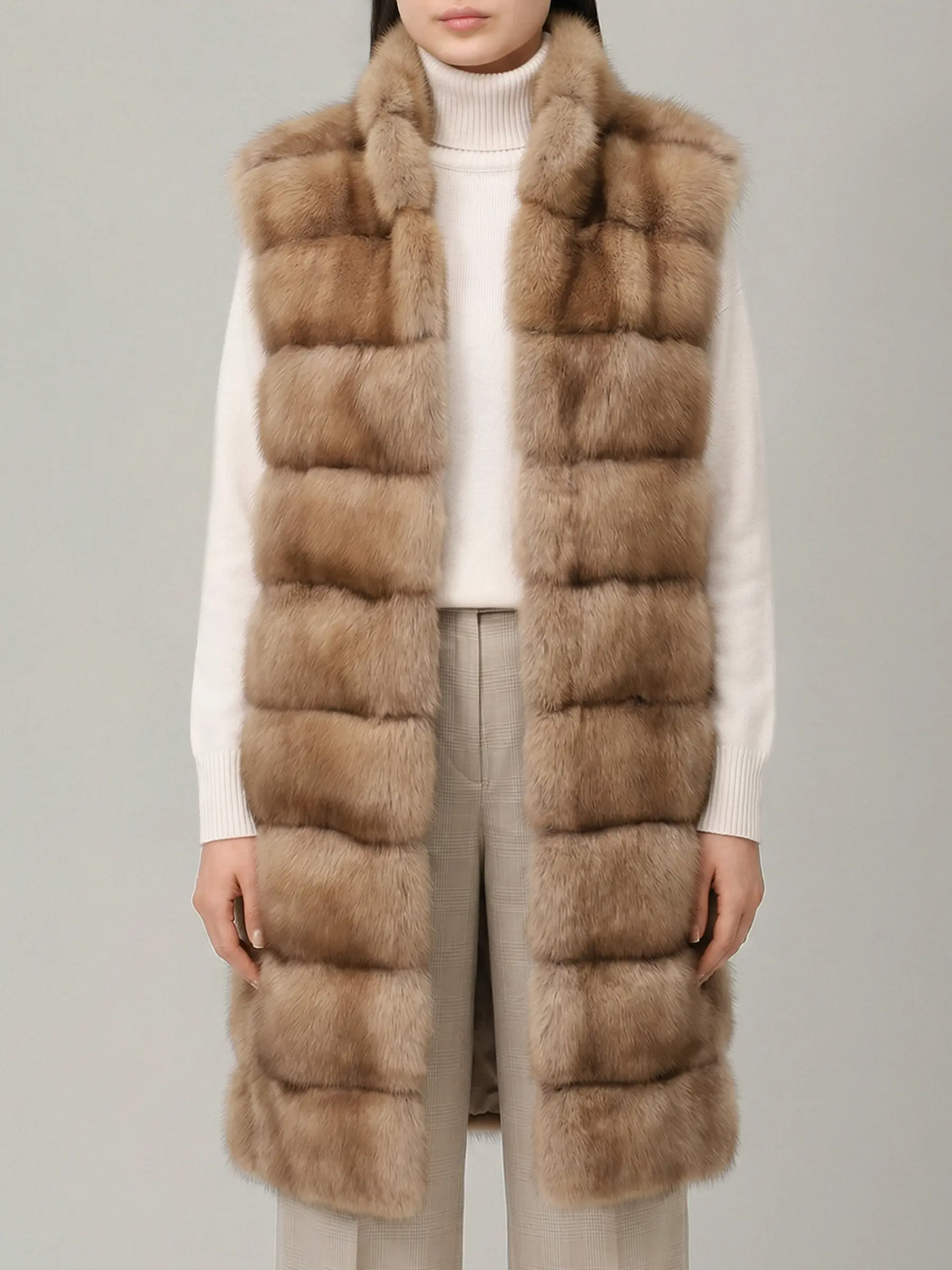 Жилет из меха соболя
