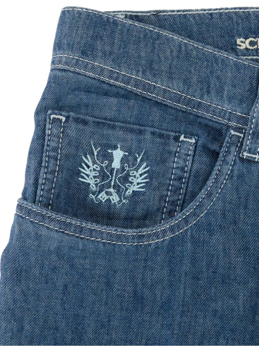 Джинсы льняные