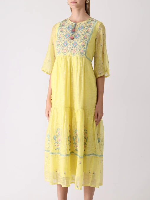 Платье хлопковое с вышивкой ANITA DONGRE