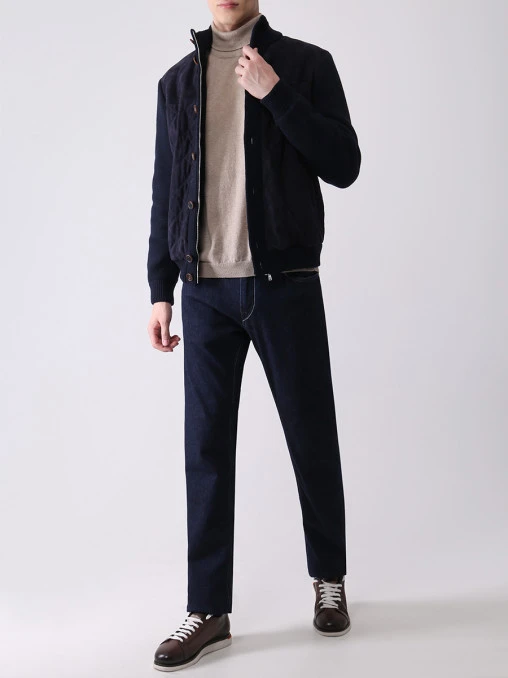 Бомбер комбинированный FIORONI CASHMERE