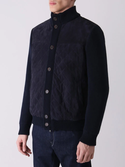 Бомбер комбинированный FIORONI CASHMERE