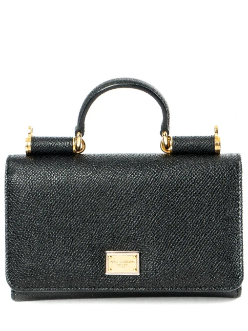 Сумка MINI VON BAG кожаная DOLCE & GABBANA