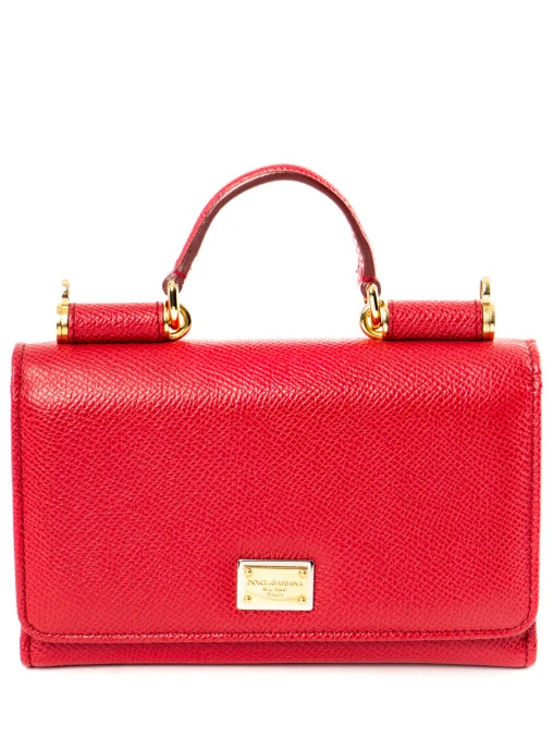 Сумка MINI VON BAG кожаная DOLCE & GABBANA