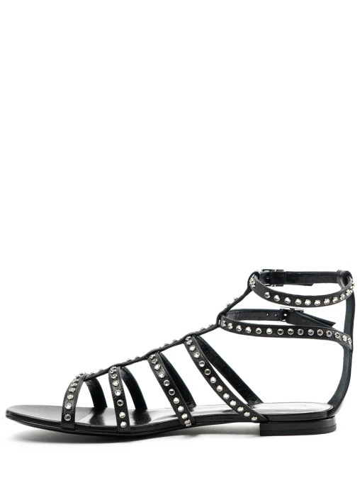 Сандалии кожаные SAINT LAURENT