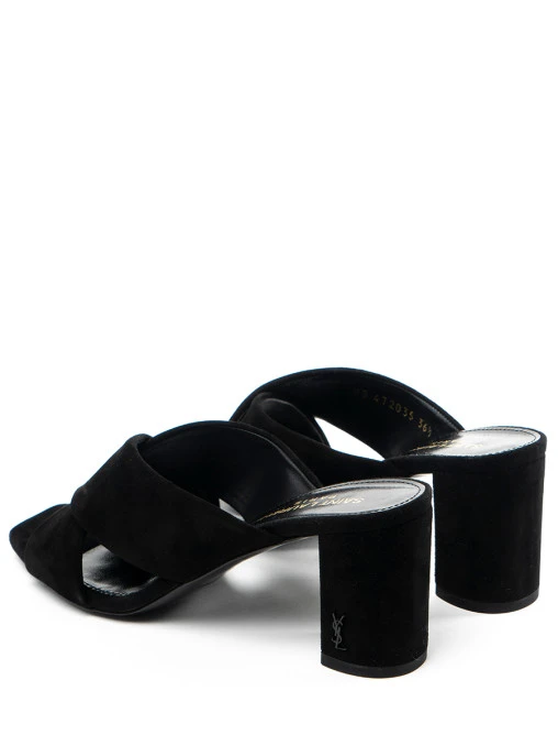 Мюли Loulou замшевые SAINT LAURENT