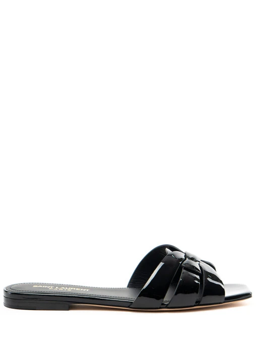 Шлепанцы Nu Pieds лаковые SAINT LAURENT