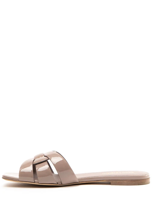 Шлепанцы Nu Pieds лаковые SAINT LAURENT