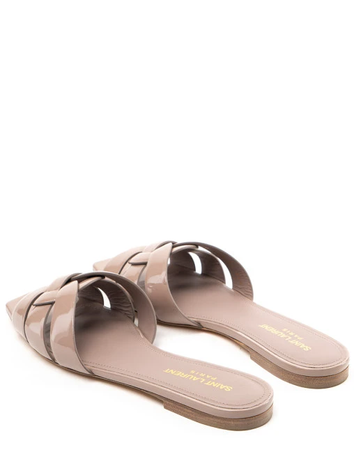 Шлепанцы Nu Pieds лаковые SAINT LAURENT