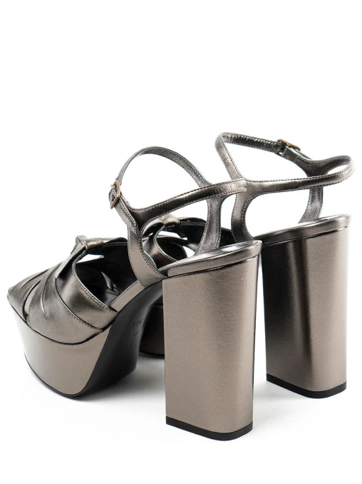 Босоножки кожаные SAINT LAURENT