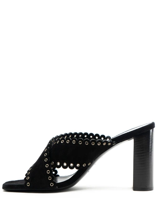 Мюли замшевые SAINT LAURENT