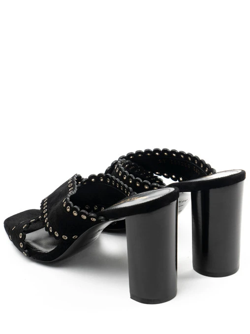 Мюли замшевые SAINT LAURENT