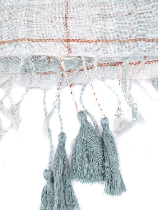 Платок льняной в клетку LINEN AND LINENS