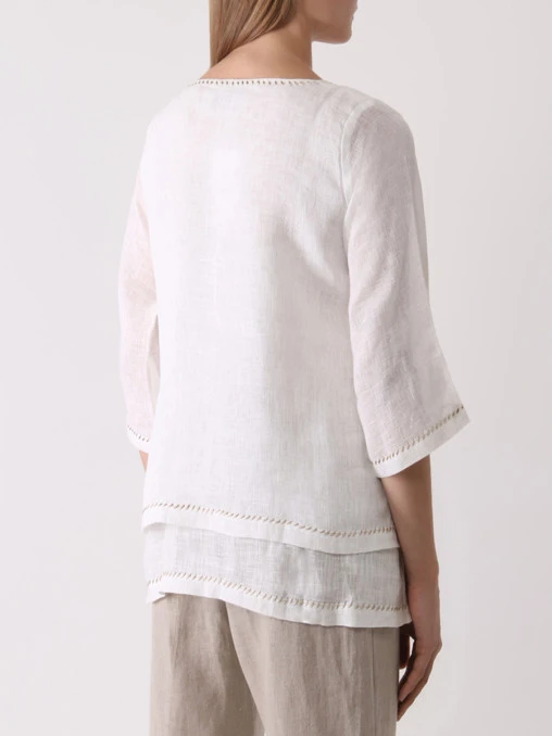 Блуза льняная LINEN AND LINENS