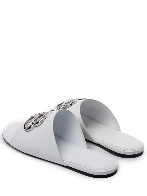 Шлепанцы Oval кожаные BALENCIAGA