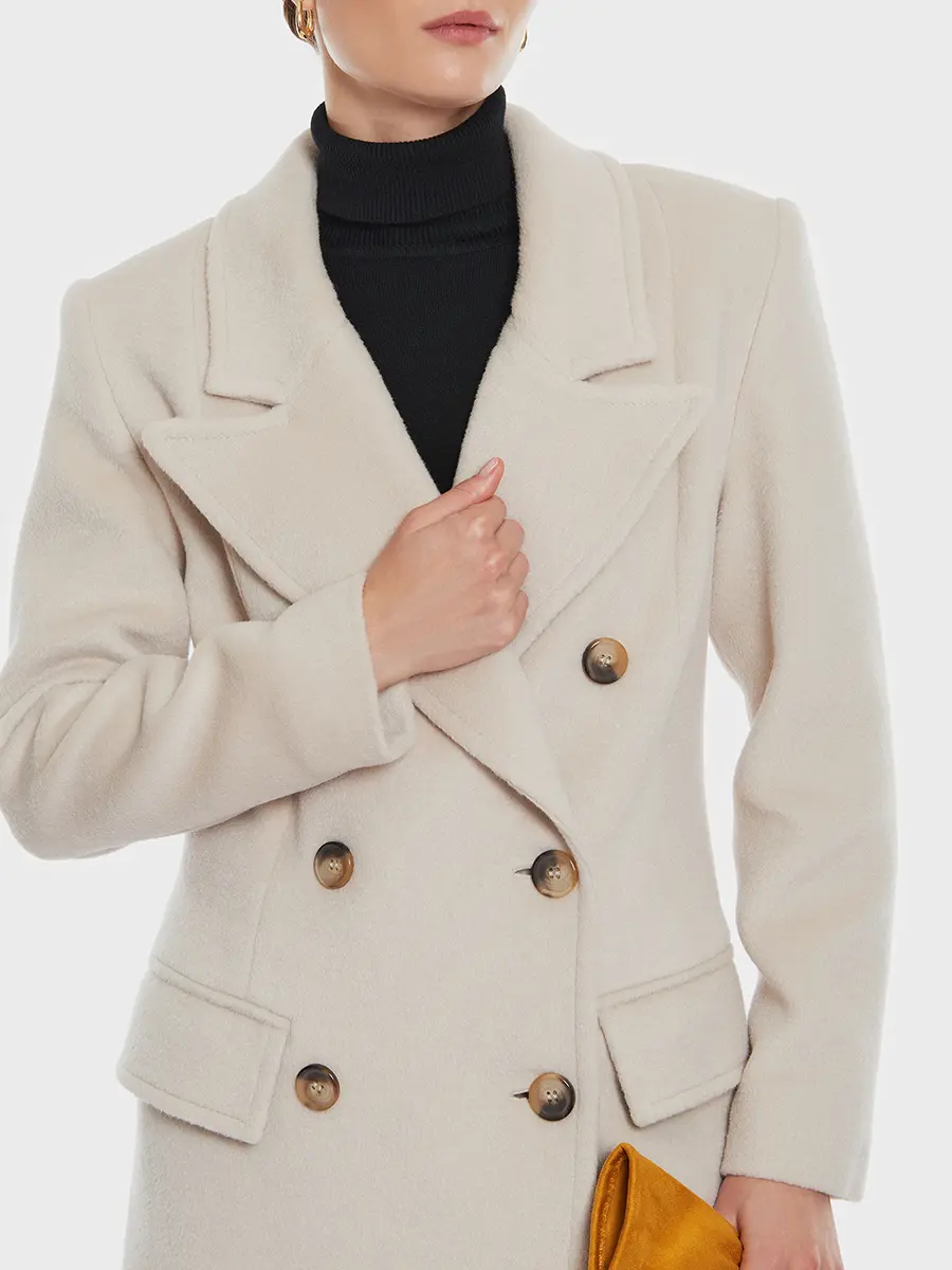 Пальто из кашемира и альпака