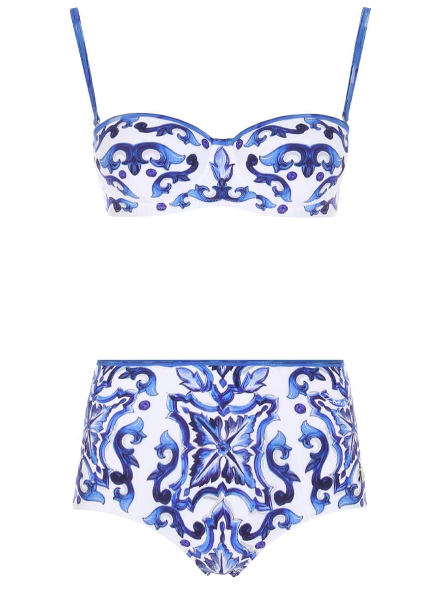 Купальник-балконет с принтом