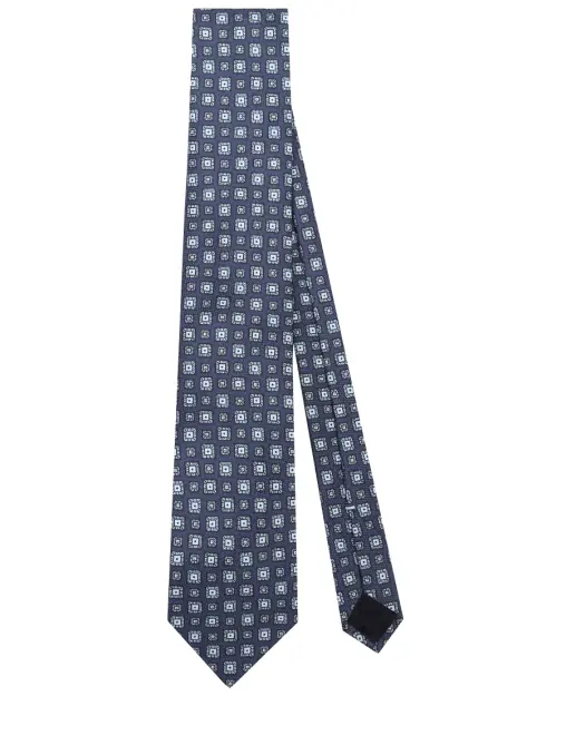 Галстук шелковый с принтом CESARE ATTOLINI