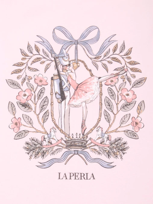 Пижама хлопковая с принтом LA PERLA