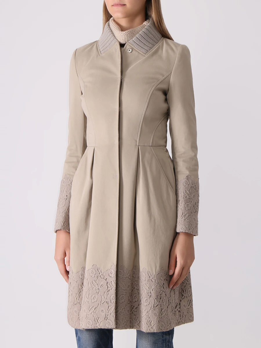Женские пальто с кружевом-кроше