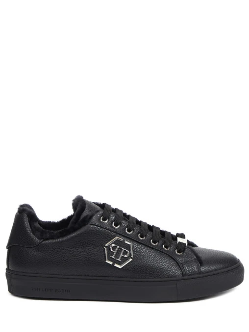 Кеды кожаные на меху PHILIPP PLEIN