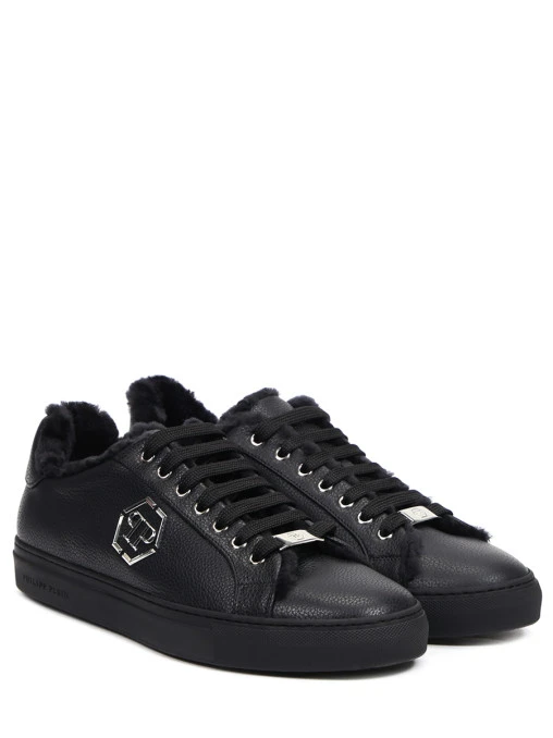 Кеды кожаные на меху PHILIPP PLEIN