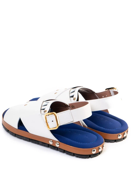 Сандалии кожаные MARNI