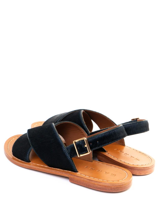 Сандалии кожаные MARNI