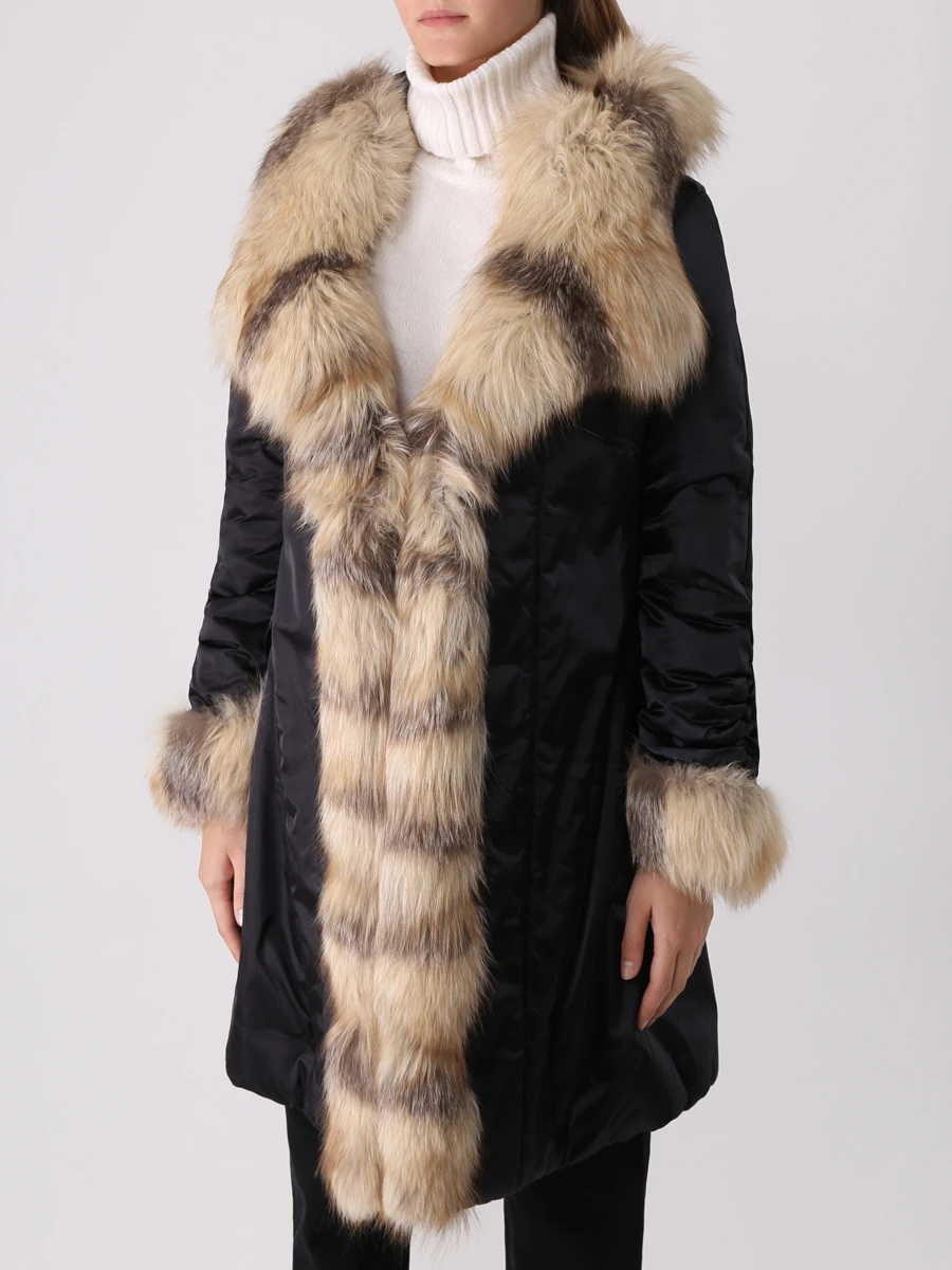 Пальто с меховой отделкой