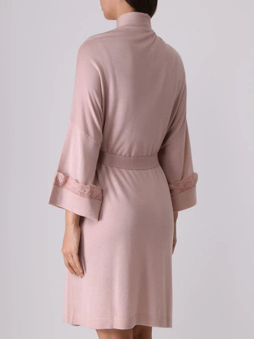 Халат с кружевом MIR CASHMERE